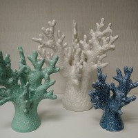 Статуэтка "Коралл" керамика Белый 